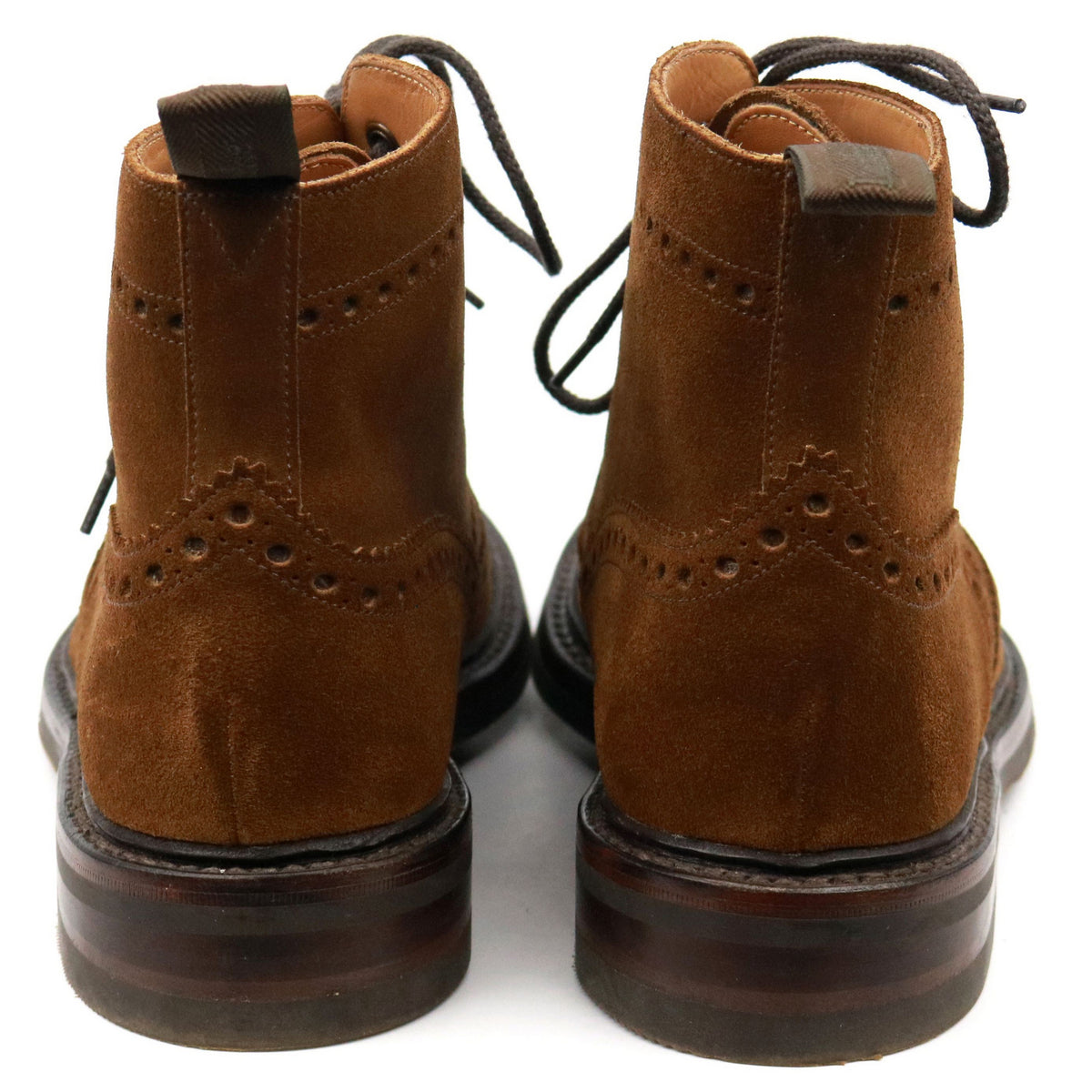 1880 &#39;Bedale&#39; Tan Brown Suede Brogue Boots UK 6 G