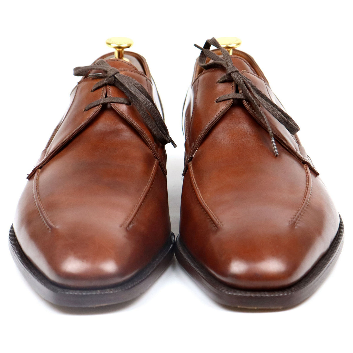 &#39;Grafton&#39; Brown Leather Derby UK 10.5 E
