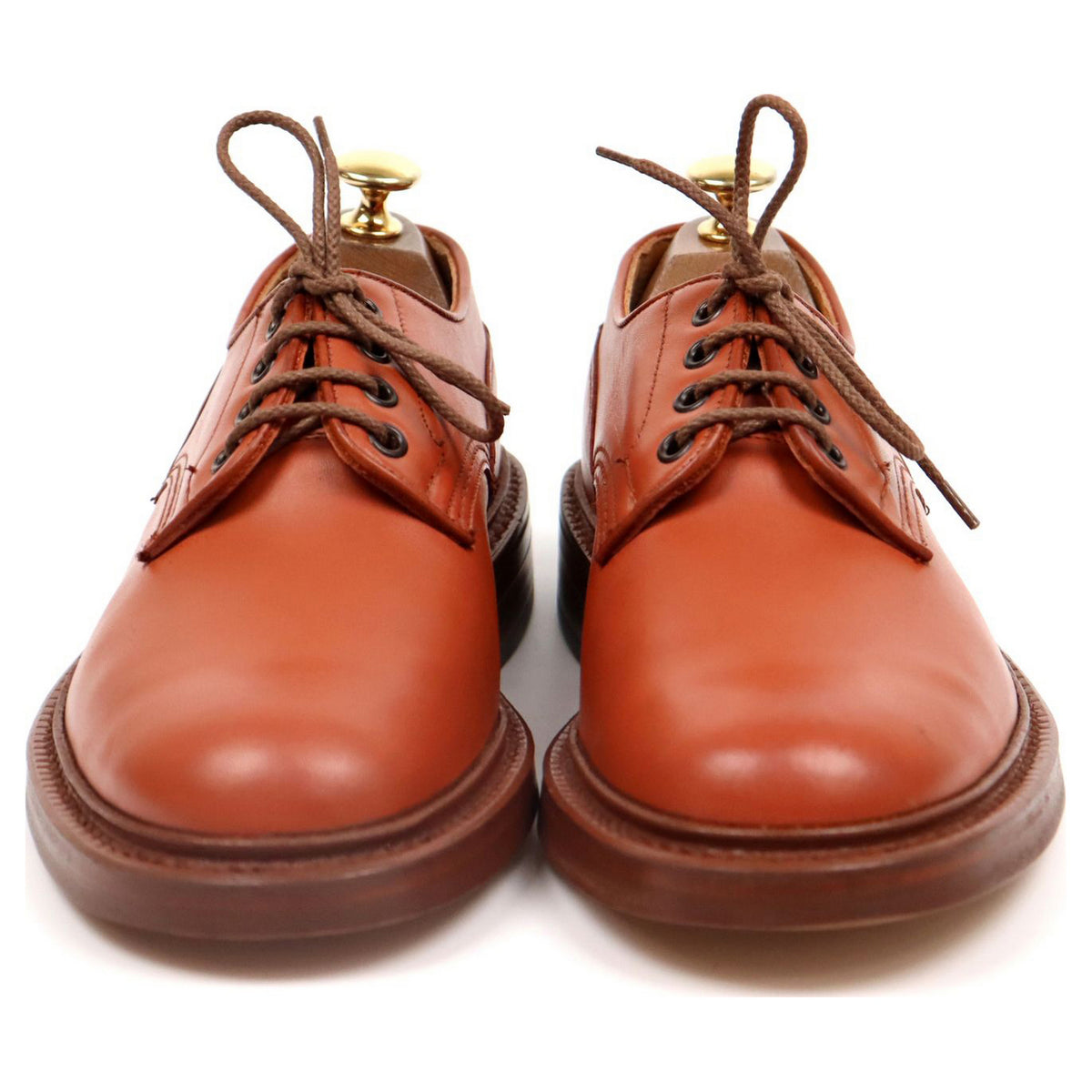 &#39;Kendal&#39; Tan Brown Leather Derby UK 6