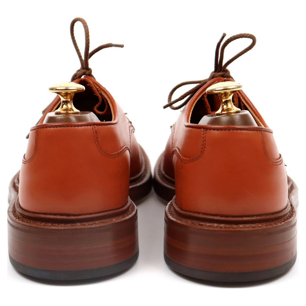 &#39;Kendal&#39; Tan Brown Leather Derby UK 6