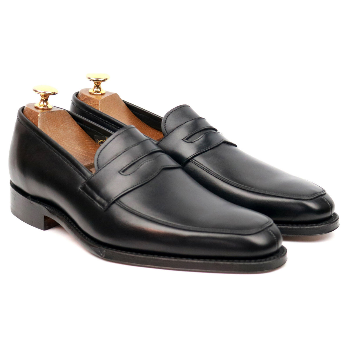 1880 Legacy &#39;Leven&#39; Black Leather Loafers UK 6 F