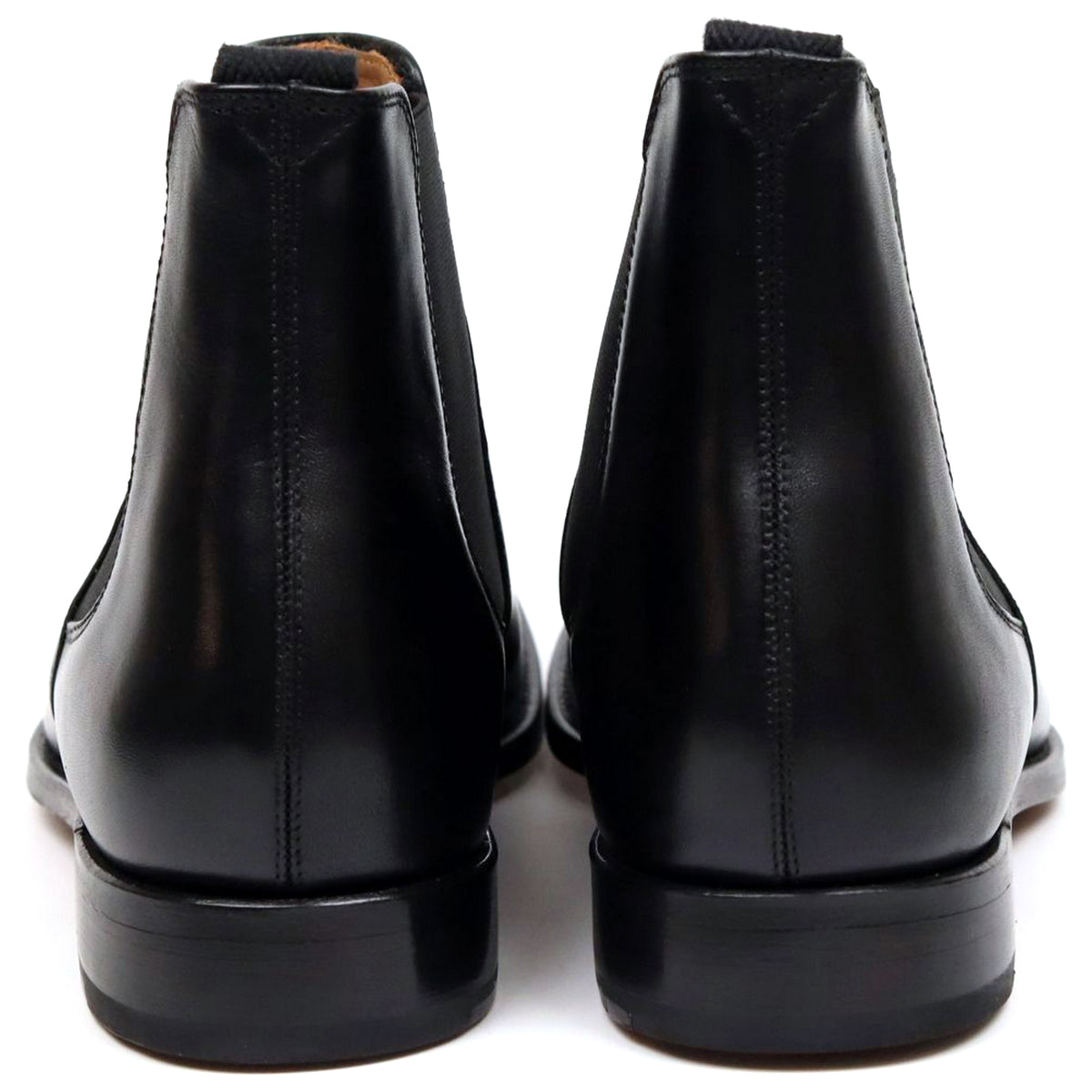 &#39;Declan&#39; Black Leather Chelsea Boots