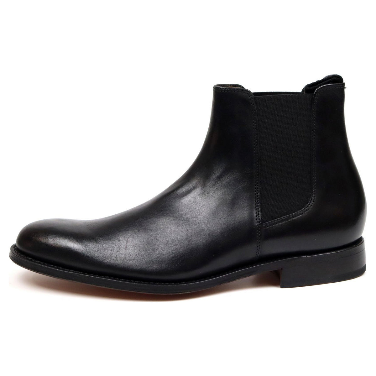 &#39;Declan&#39; Black Leather Chelsea Boots