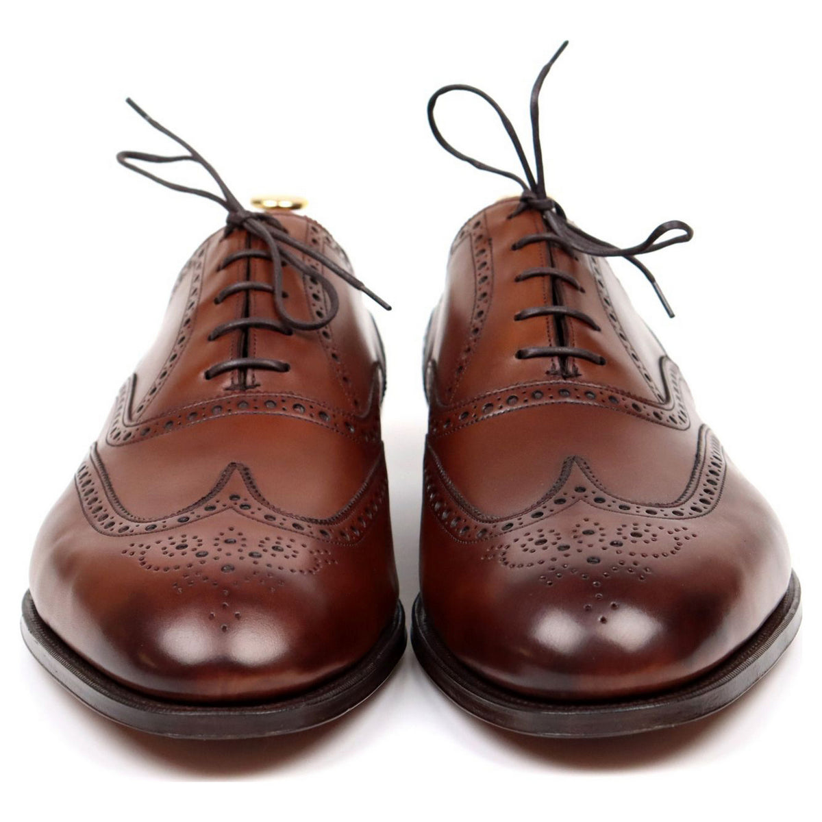 Malvern' Brown Leather Brogues UK 12 F - Abbot's Shoes