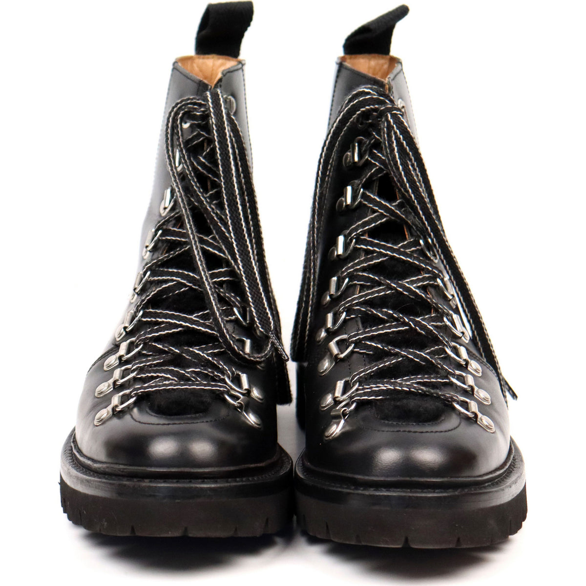 Women&#39;s &#39;Nanette&#39; Black Leather Hiker Boots UK 4.5